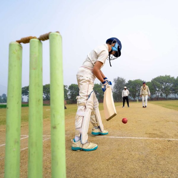 Playing cricket